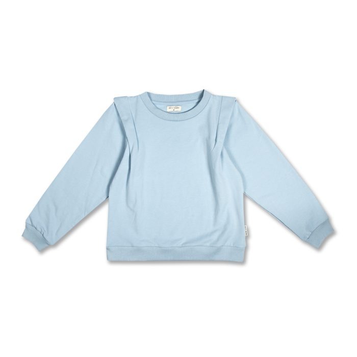 Petit Blush - Shoulder Detail Sweater - Clear Sky