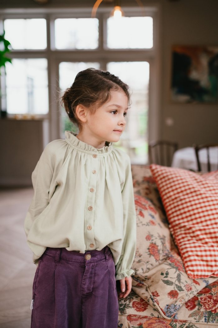 Petit Blush - Raglan Blouse - Salvia Green