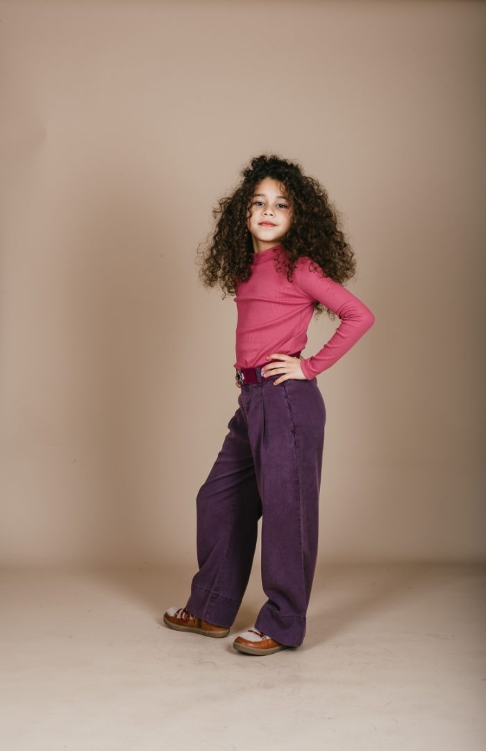 Petit Blush - Rib Turtle Neck - Red Violet