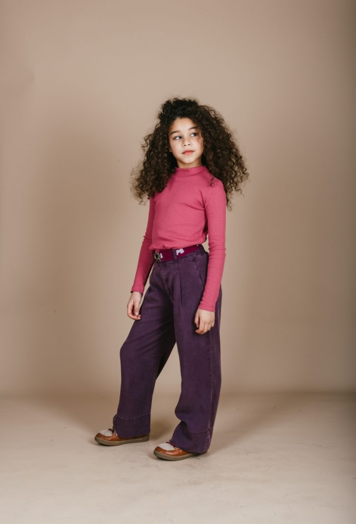 Petit Blush - Rib Turtle Neck - Red Violet