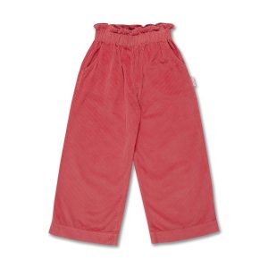 Petit Blush - Wide Ruffle Pants - Mineral Red