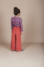 Petit Blush - Wide Ruffle Pants - Mineral Red