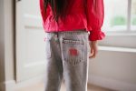 Petit Blush - Baggy Fit Jeans - Washed Light Grey