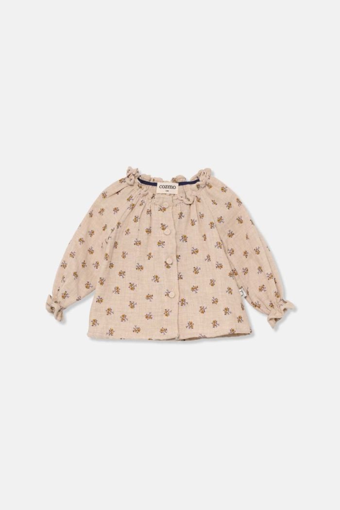 My Little Cozmo - Organic Liberty Baby Blouse - Beige