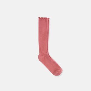 My Little Cozmo - Rib-Knit Ruffle Socks - Rose