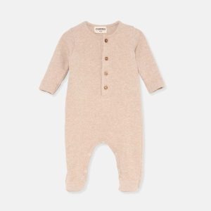 My Little Cozmo - Soft Knit Newborn Jumpsuit - Beige