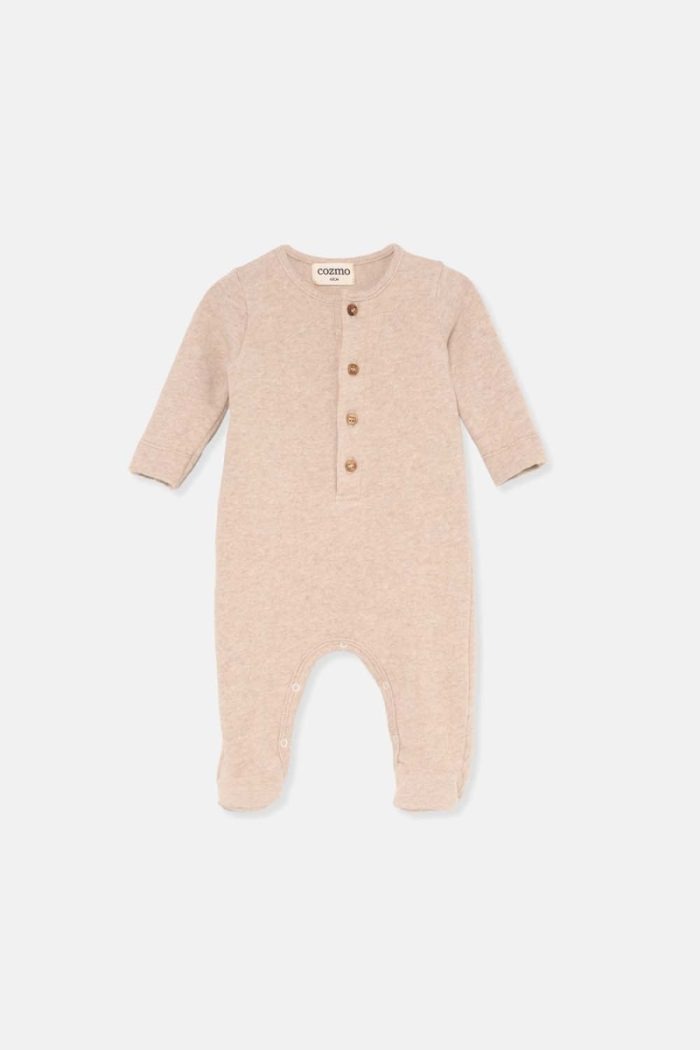 My Little Cozmo - Soft Knit Newborn Jumpsuit - Beige