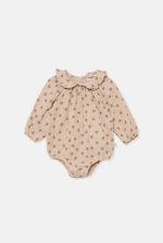 My Little Cozmo - Organic Liberty Baby Romper - Beige