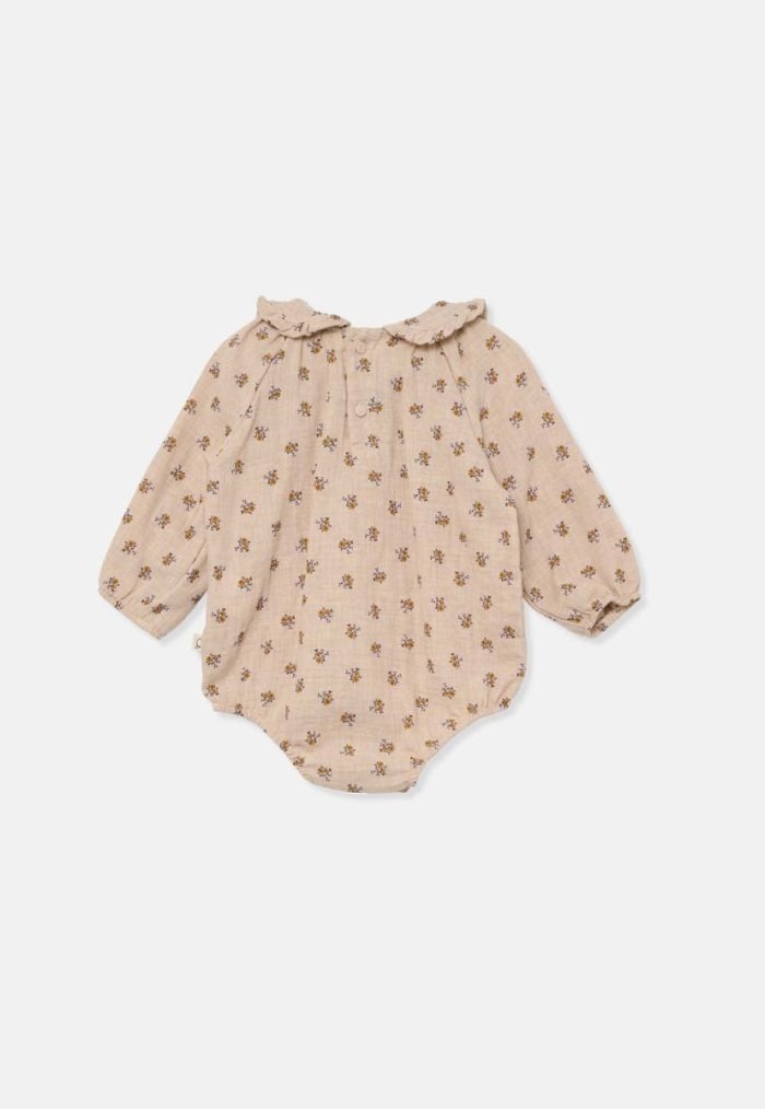 My Little Cozmo - Organic Liberty Baby Romper - Beige