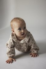 My Little Cozmo - Organic Liberty Baby Romper - Beige