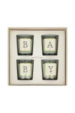 Zusss - Set Van 4 Glaskaarsjes Baby Wit - Wit