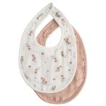 Mushie - Muslin Bibs (2pack) - Blush/Pink Floral