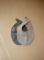 Mushie - Muslin Bibs (2pack) - Tradewinds/Baby Blue