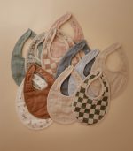 Mushie - Muslin Bibs (2pack) - Tradewinds/Baby Blue