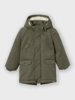 Lil' Atelier - Nmmgodo Padded Long Jacket Lil - Kalamata