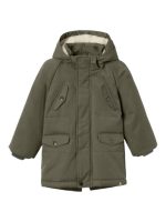 Lil' Atelier - Nmmgodo Padded Long Jacket Lil - Kalamata