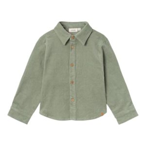 Lil' Atelier - Nmmobert Ls Cord Shirt 6411-Hg O Lil - Seagrass