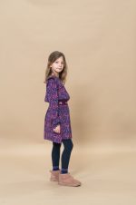 Petit Blush - Ruffle Dress - Blossom Plum AOP