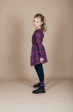 Petit Blush - Ruffle Dress - Blossom Plum AOP