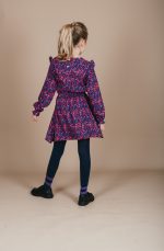 Petit Blush - Ruffle Dress - Blossom Plum AOP