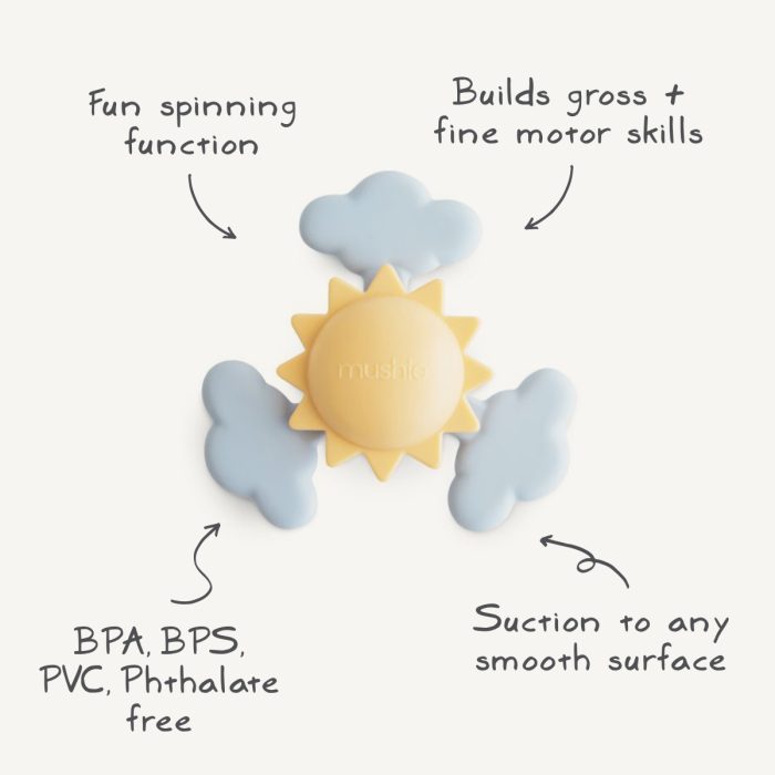 Mushie - Suction Spinner Toy - Sunshine