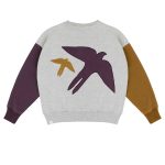 Jenest - Lucky Bird Sweater - Grey Melange, Plum Bordeaux, Hazelnut Brown