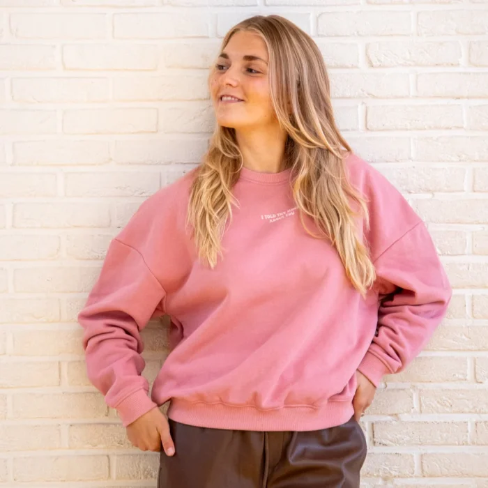 Elle and Rapha - Sweatshirt Told The Moon - Loose Fit - Soft Pink