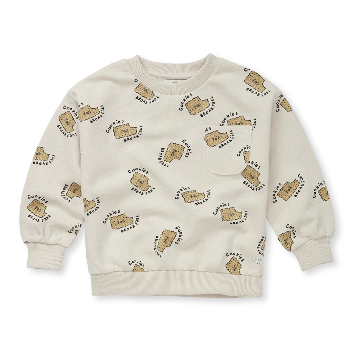 Sproet & Sprout - Sweatshirt Pocket Cookies Print - Ivory