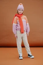 Sproet & Sprout - Sweater Colourblock Girls - Purple Pink