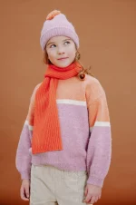 Sproet & Sprout - Sweater Colourblock Girls - Purple Pink