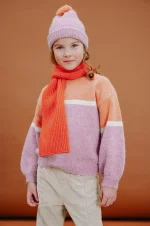 Sproet & Sprout - Sweater Colourblock Girls - Purple Pink