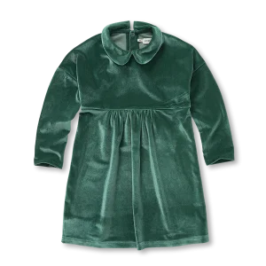 Sproet & Sprout - Dress Velvet Green - Evergreen