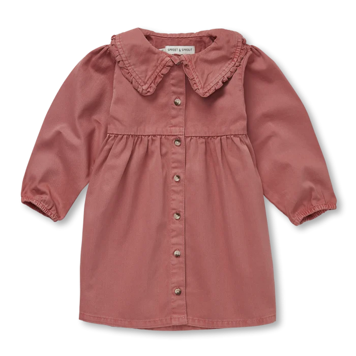 Sproet & Sprout - Denim Dress Mauve - Mauve