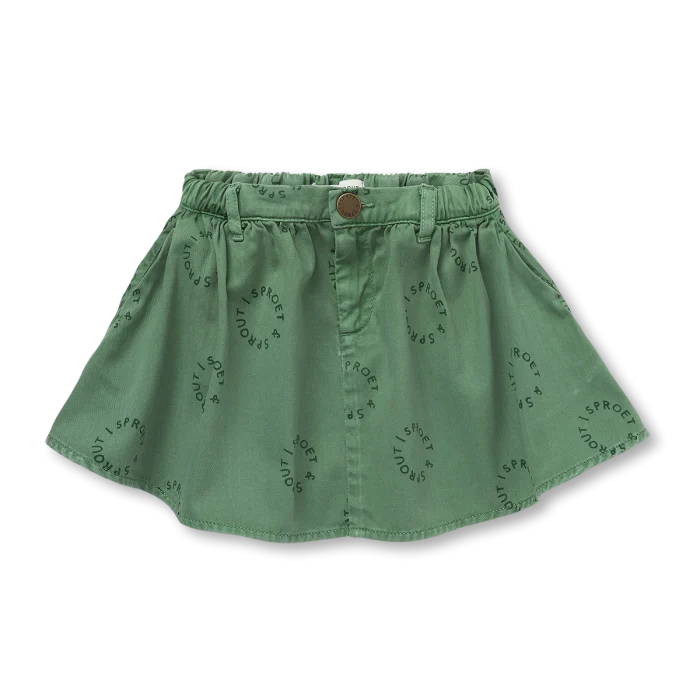 Sproet & Sprout - Denim Skirt Green - Evergreen