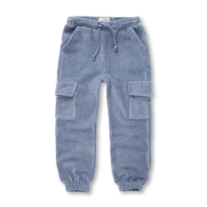 Sproet & Sprout - Cargo Sweatpants Velvet Rib - Shadow Blue