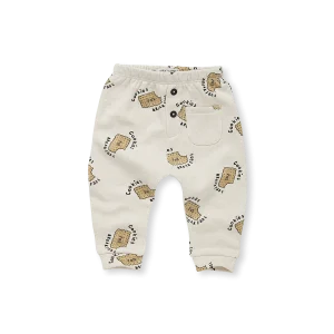 Sproet & Sprout - Baby Sweatpants Cookies Print - Ivory Melee