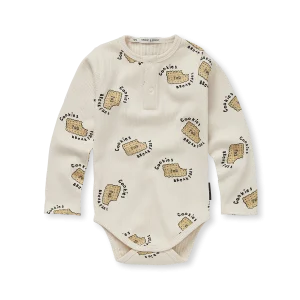 Sproet & Sprout - Grandad Romper Cookies Print - Brown