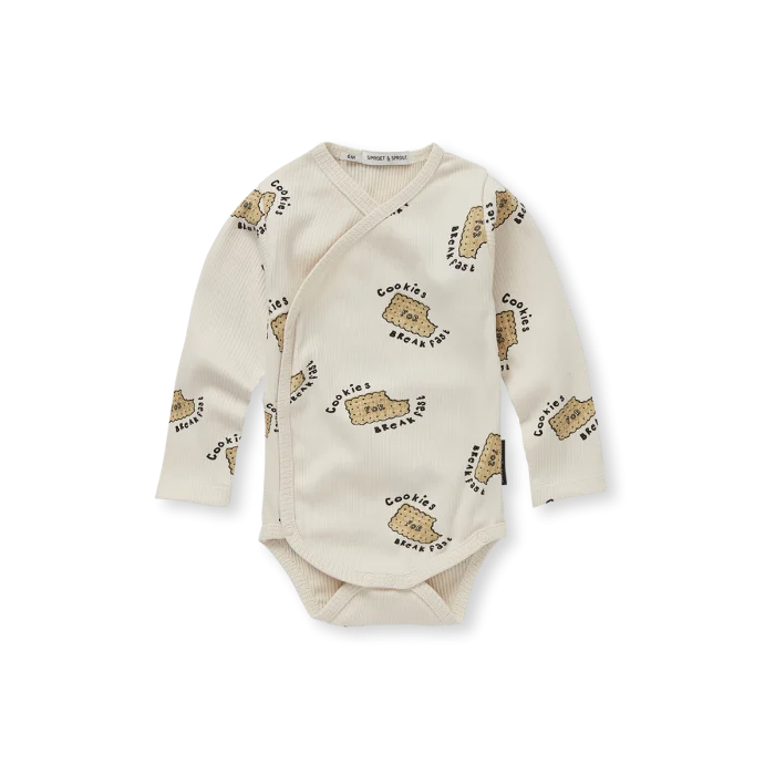 Sproet & Sprout - Grandad Romper Cookies Print - Brown